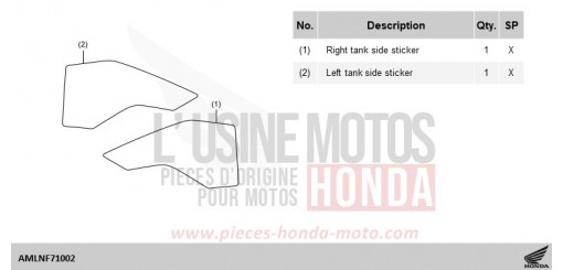 KIT,TANK SIDE STICKER CRF1100DR de 2024